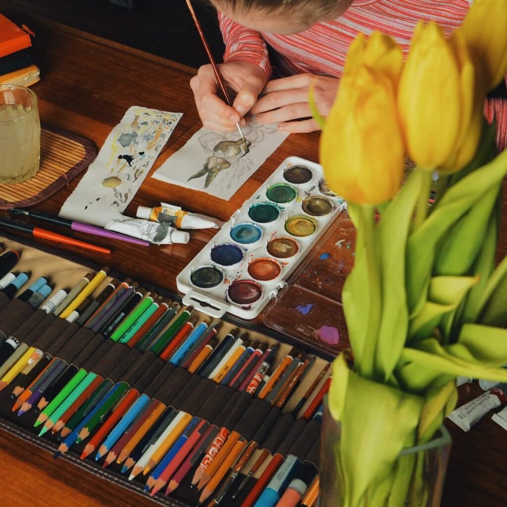 female artist painter painting a picture of a east 2021 08 26 15 50 17 utc